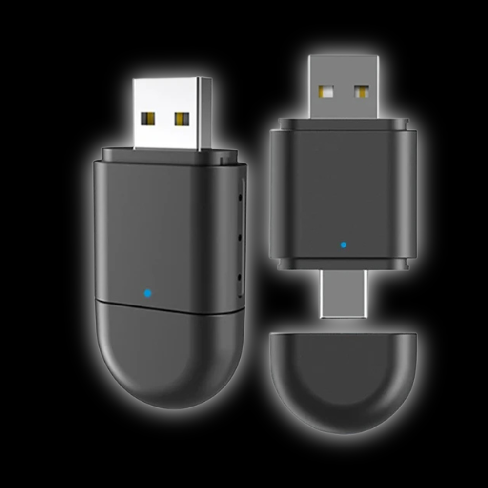 Adaptateur CarPlay et Android Auto Bluethooth,2 en 1 USB et Type C